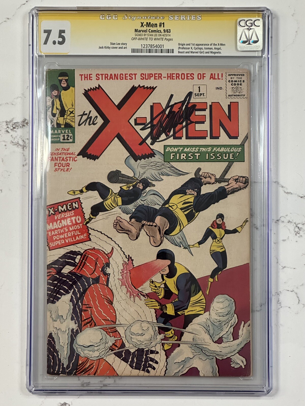 X-Men #1 CGC 7.5 Universal Grade Yellow Label Marvel Comics 1963 1st Appearance