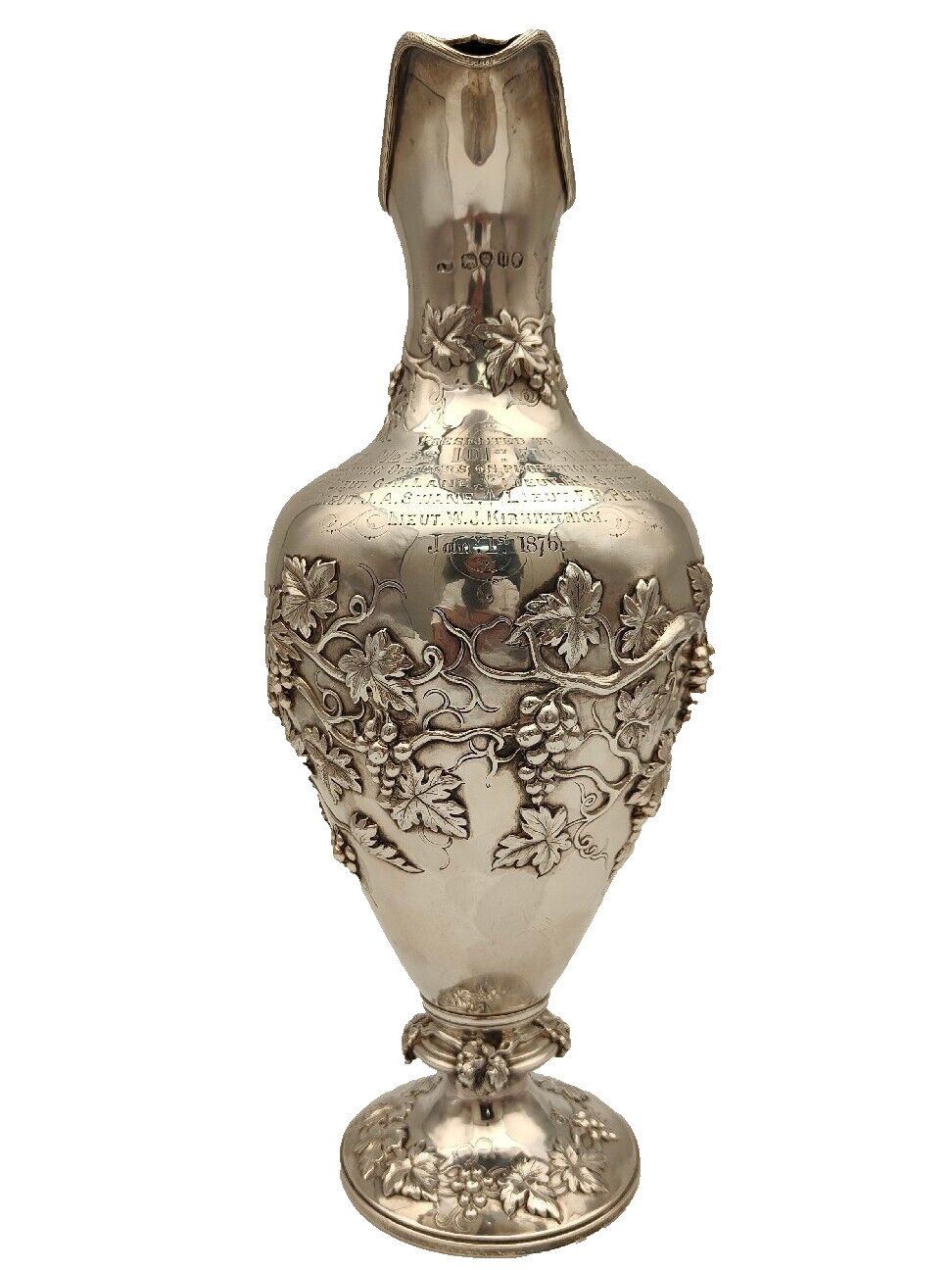Victorian Boer War Silver Wine Ewer Alexander Macrae Royal Army 101st. Fusiliers Victorian Boer War Silver Wine Ewer Alexander Macrae Royal Army 101st. Fusiliers
