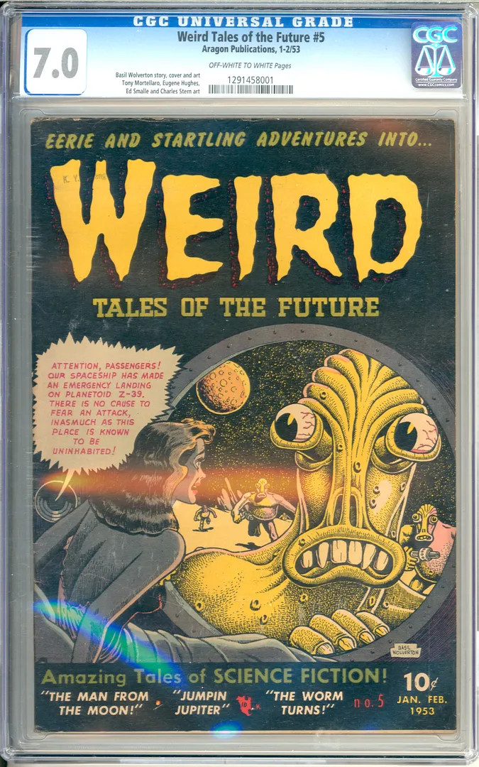 Weird Tales of the Future #5 Pre-Code Horror Wolverton Art Aragon 1953 CGC 7.0