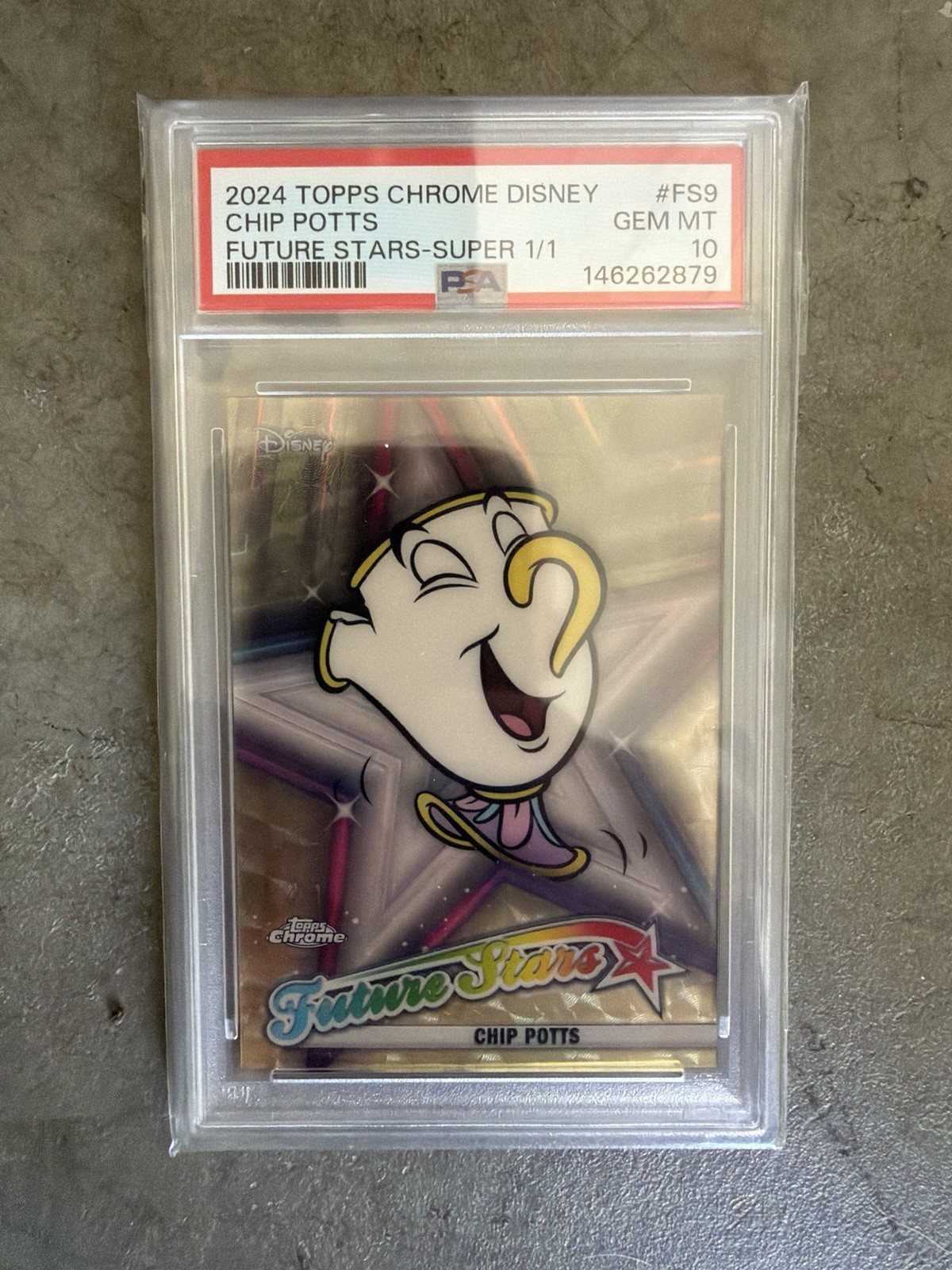 2024 Topps Disney Chrome Superfractor Chip Potts PSA 10