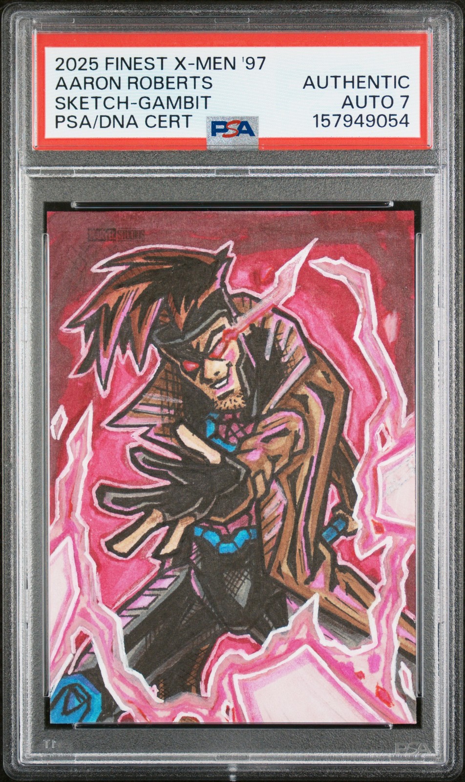 2025 TOPPS FINEST X-MEN '97 SKETCH CARDS AARON ROBERTS PSA AUTHENTIC AUTO 7 2025 TOPPS FINEST X-MEN '97 SKETCH CARDS AARON ROBERTS PSA AUTHENTIC AUTO 7