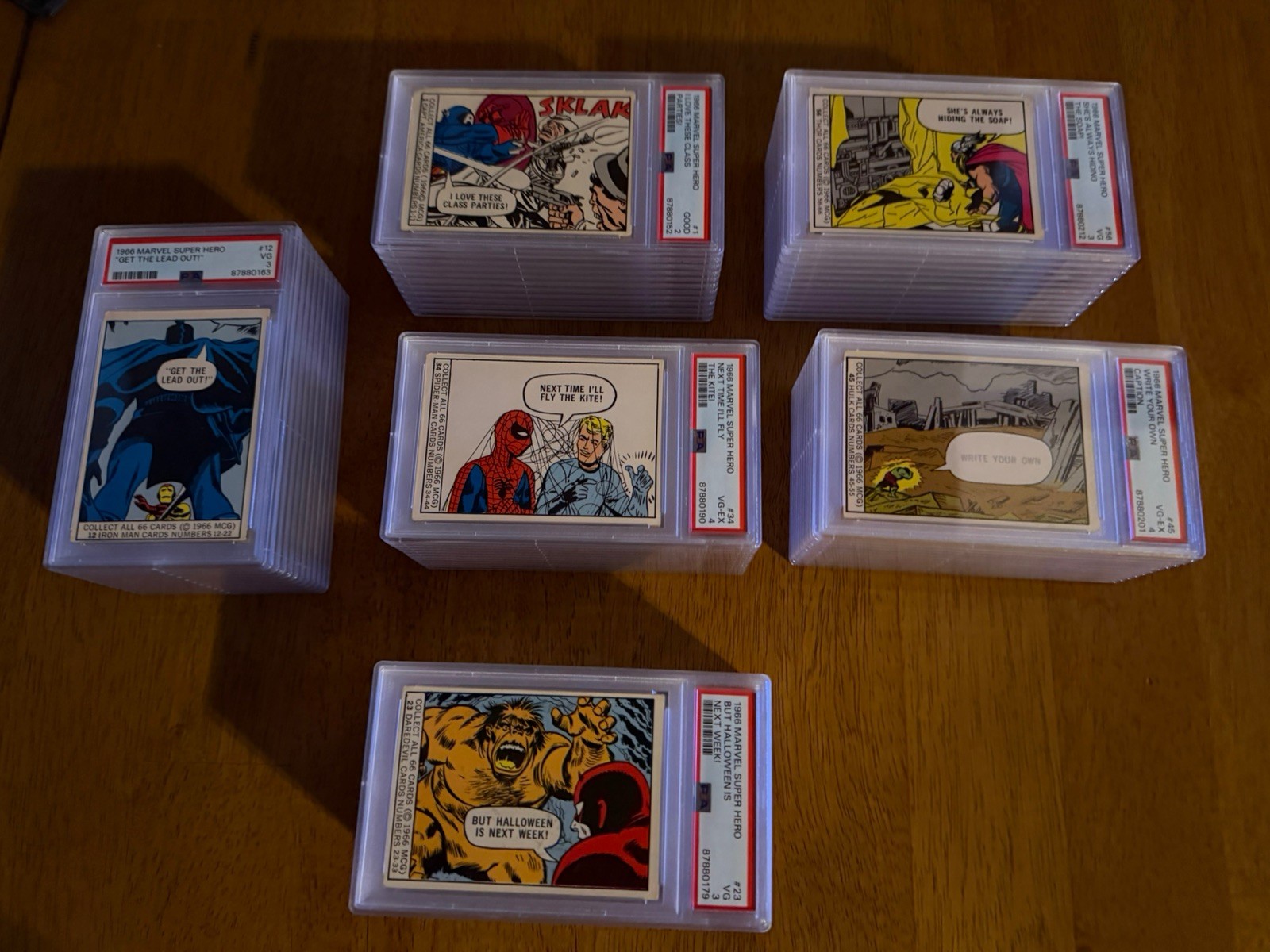 1966 Donruss Marvel Superheroes Set ALL 66 cards PSA graded. Iconic Invest 1966 Donruss Marvel Superheroes Set ALL 66 cards PSA graded. Iconic Invest