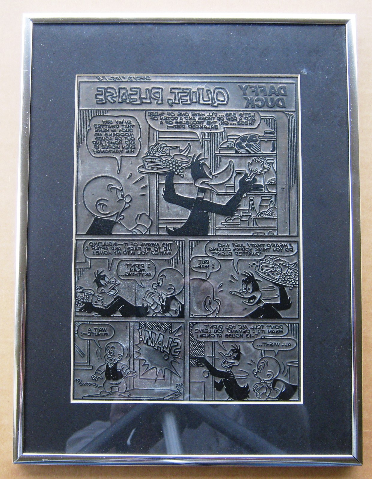 Daffy Duck & Elmer Fudd Vintage Early 1970's Press Plate Daffy Duck # 105 Pg 8 Daffy Duck & Elmer Fudd Vintage Early 1970's Press Plate Daffy Duck # 105 Pg 8