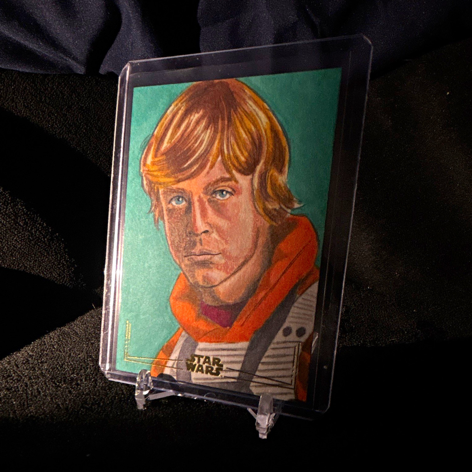 Topps Luke Skywalker Star Wars Gold Foil Sketch Card
