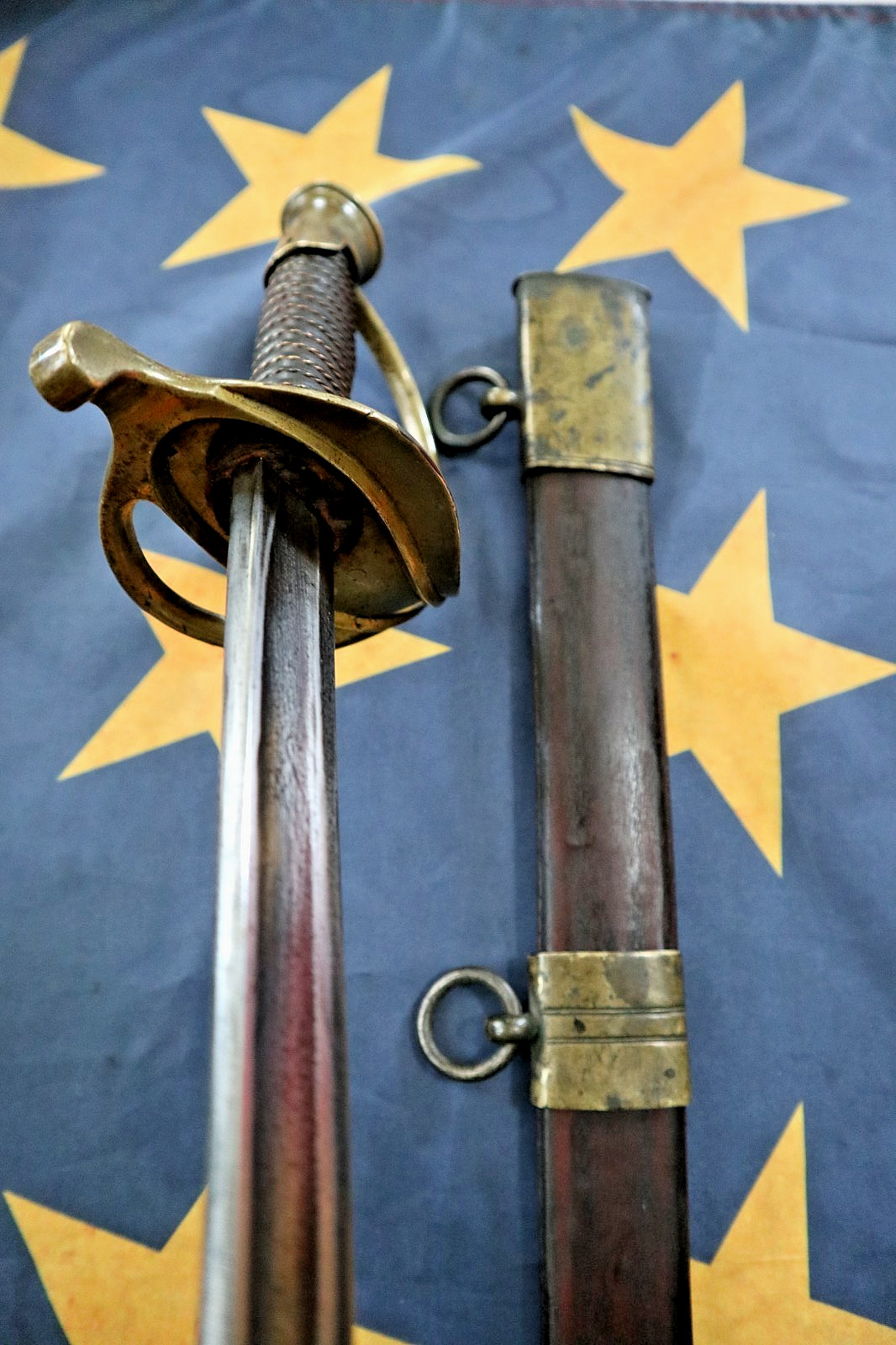 CIVIL WAR CONFEDERATE TILTON GEORGIA FOOT OFFICER SWORD OPEN GUARD 1 OF 5 KNOWN