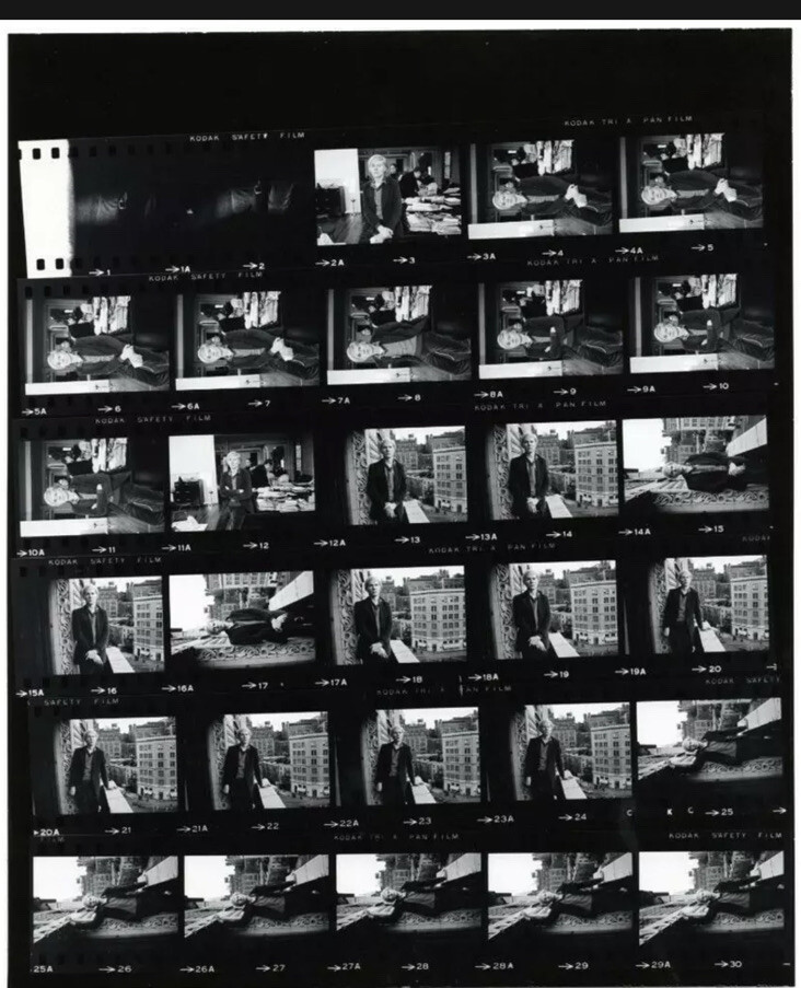 1971 Andy Warhol NYC Artist Original David Gahr Music Contact Sheet Photo