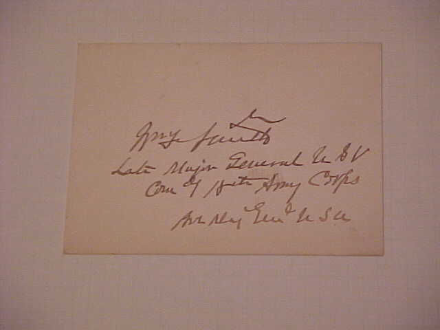 1800s Union General William Farrar Smith Autographed Signed Cut Civil War 1800s Union General William Farrar Smith Autographed Signed Cut Civil War