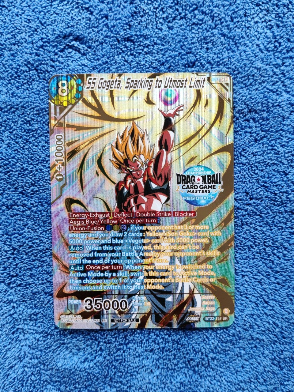 Dragon Ball SS Gogeta Sparking to Utmost Limit BT22-137 2024 Regionals Winner