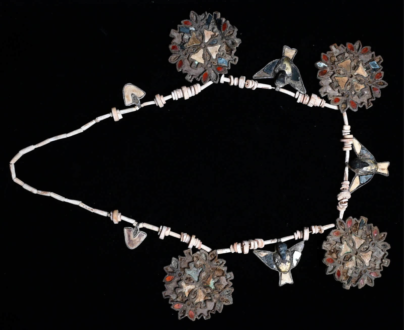 Circa An Important Near Eastern Proto-elamite Silver Necklace.
