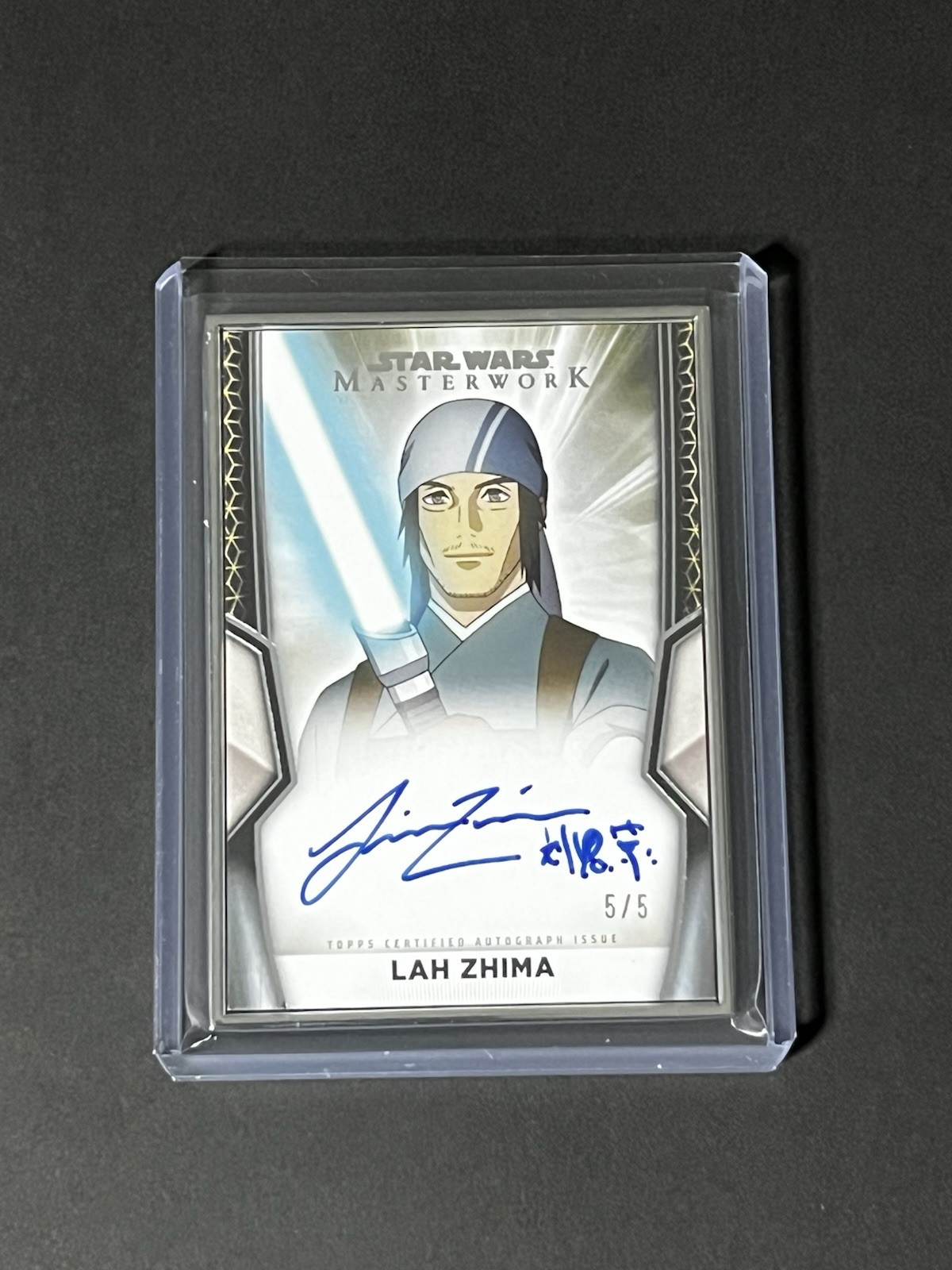 2025 Topps Star Wars Masterwork LAH ZHIMA Simu Liu Silver Frame AUTO #5/5