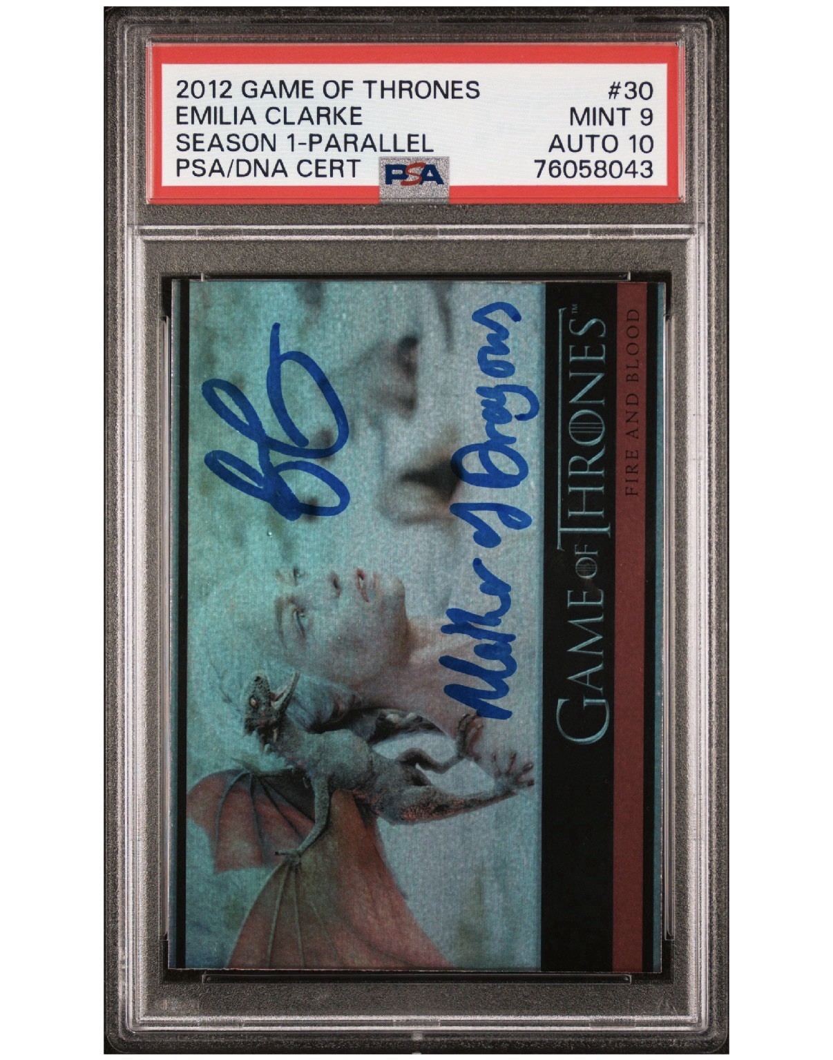 2012 Game Of Thrones Season 1 Emilia Clarke Holo  AUTO #30 Mother of Dragons 1/1