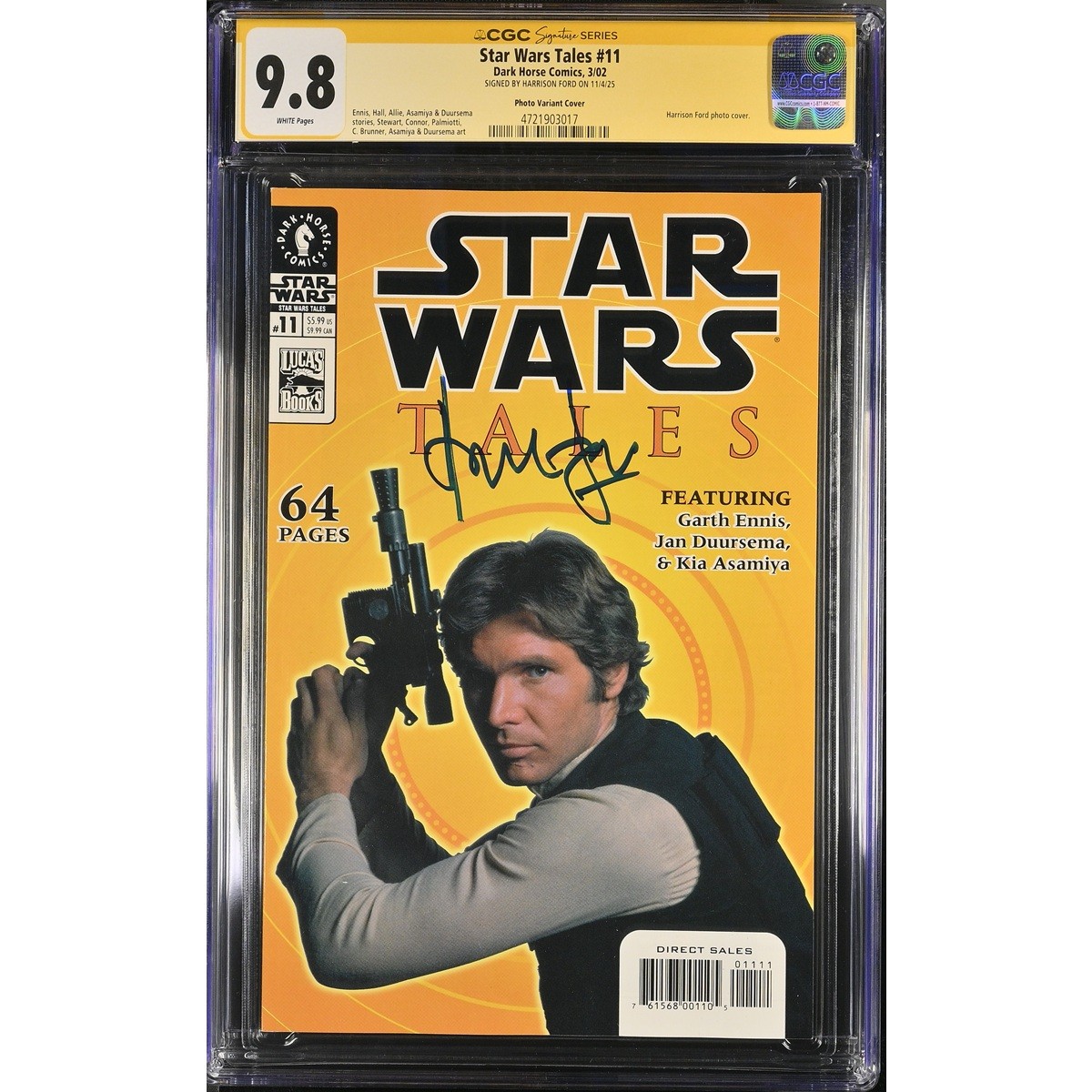 Star Wars Tales #11__CGC 9.8 SS__Signed by Harrison Ford Star Wars Tales #11__CGC 9.8 SS__Signed by Harrison Ford
