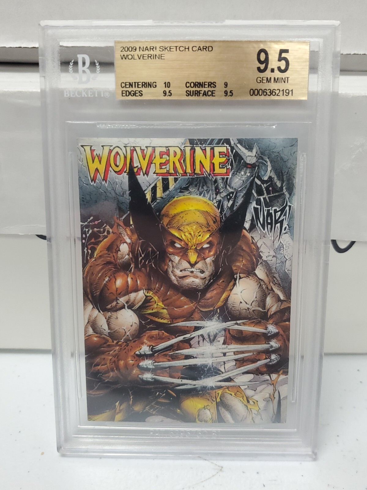 2009 Nar Sketch Card WOLVERINE BGS 9.5 Marvel 2009 Nar Sketch Card WOLVERINE BGS 9.5 Marvel