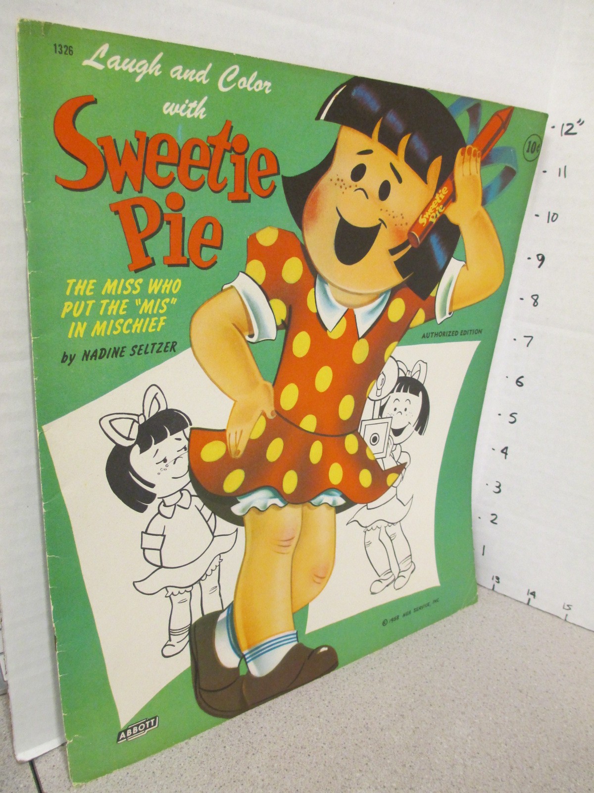 SWEETIE PIE Nadine Seltzer 1958 large coloring book unused,16pg comic strip NEA SWEETIE PIE Nadine Seltzer 1958 large coloring book unused,16pg comic strip NEA