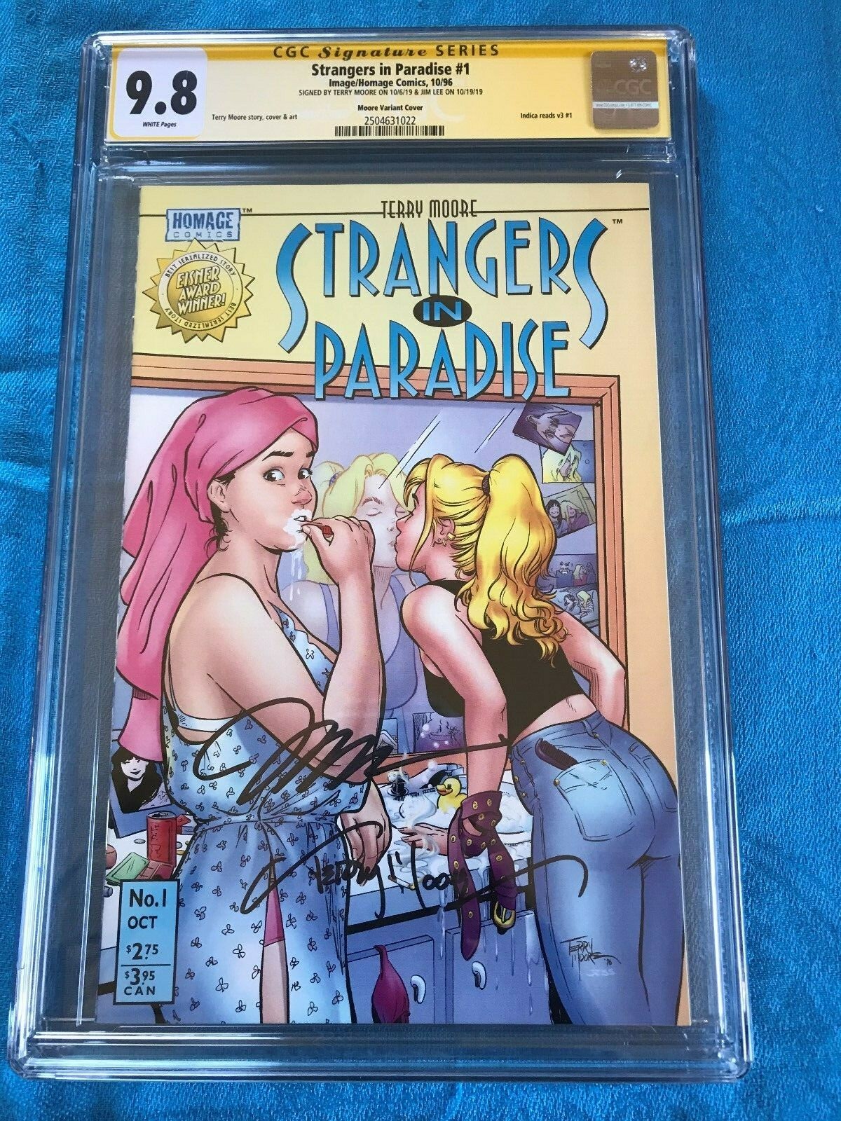 Strangers in Paradise v3 #1 v- CGC SS 9.8 NM/MT - Signed by Terry Moore, Jim Lee