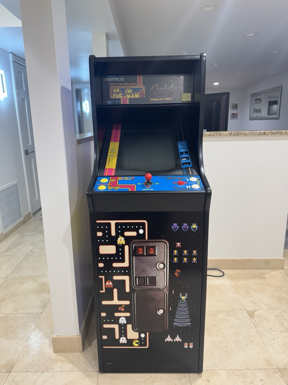 Original NAMCO 20 YEAR REUNION MS PACMAN GALAGA CLASS OF 1981