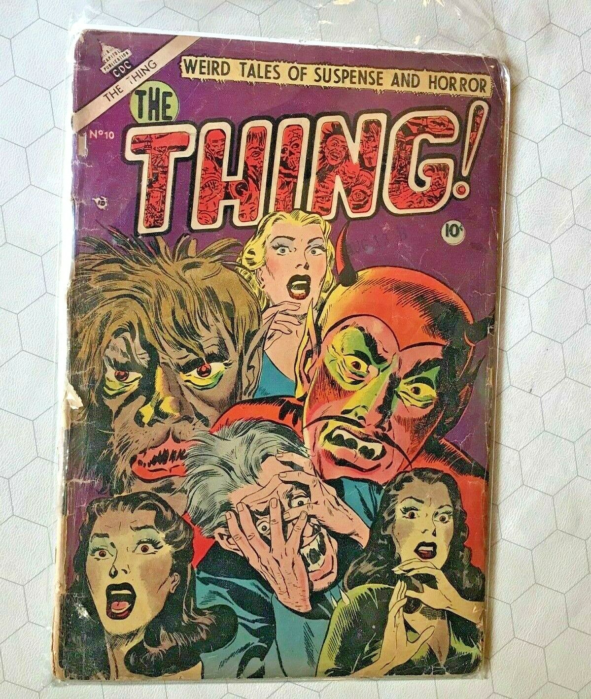 PRECODE THE THING #10 1953 horror comic weird tales cdc suspense pch scarce PRECODE THE THING #10 1953 horror comic weird tales cdc suspense pch scarce