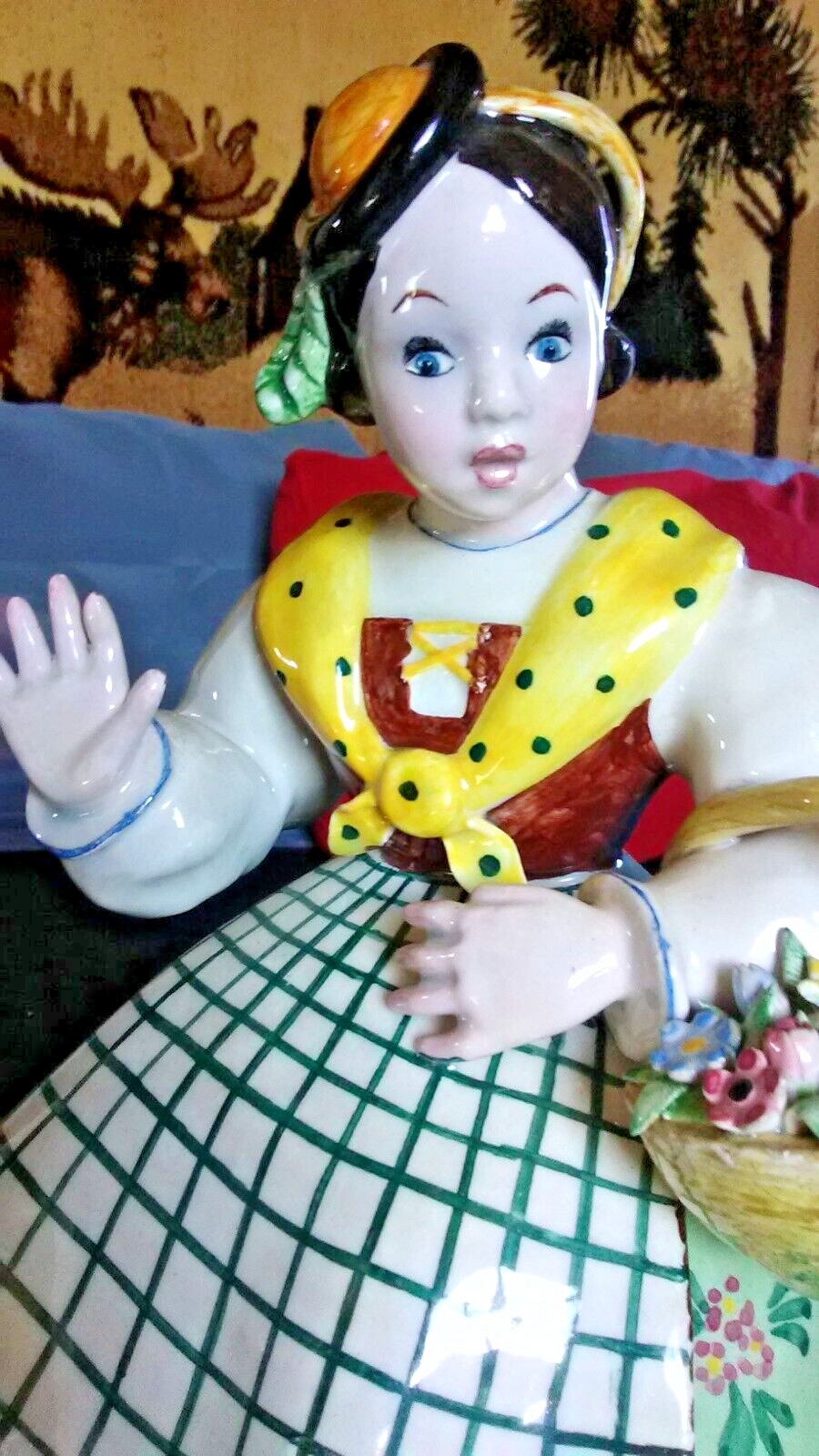 Vintage Mary had a Little Lamb made in Italy 10” Tall Ceramic Figurine RARE Vintage Mary had a Little Lamb made in Italy 10” Tall Ceramic Figurine RARE