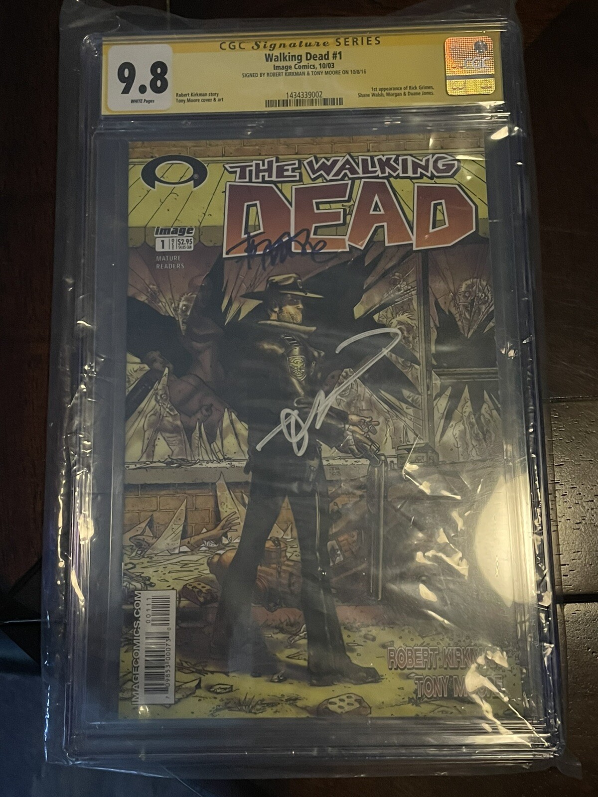 The Walking Dead #1 CGC 9.8 Signed By Robert Kirkman And Tony Moore The Walking Dead #1 CGC 9.8 Signed By Robert Kirkman And Tony Moore