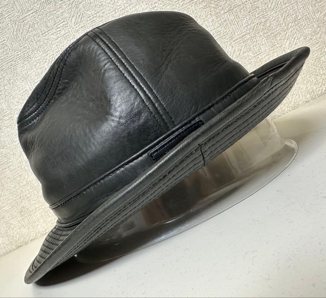 Mila Schon Lamb Leather L 58Cm Fedora Hat Black Mne Rare Model Limited Edition L Mila Schon Lamb Leather L 58Cm Fedora Hat Black Mne Rare Model Limited Edition L