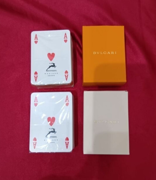 BVLGARI Playing Cards Game Set of 2 Rare Both Unused Novelty BVLGARI Playing Cards Game Set of 2 Rare Both Unused Novelty
