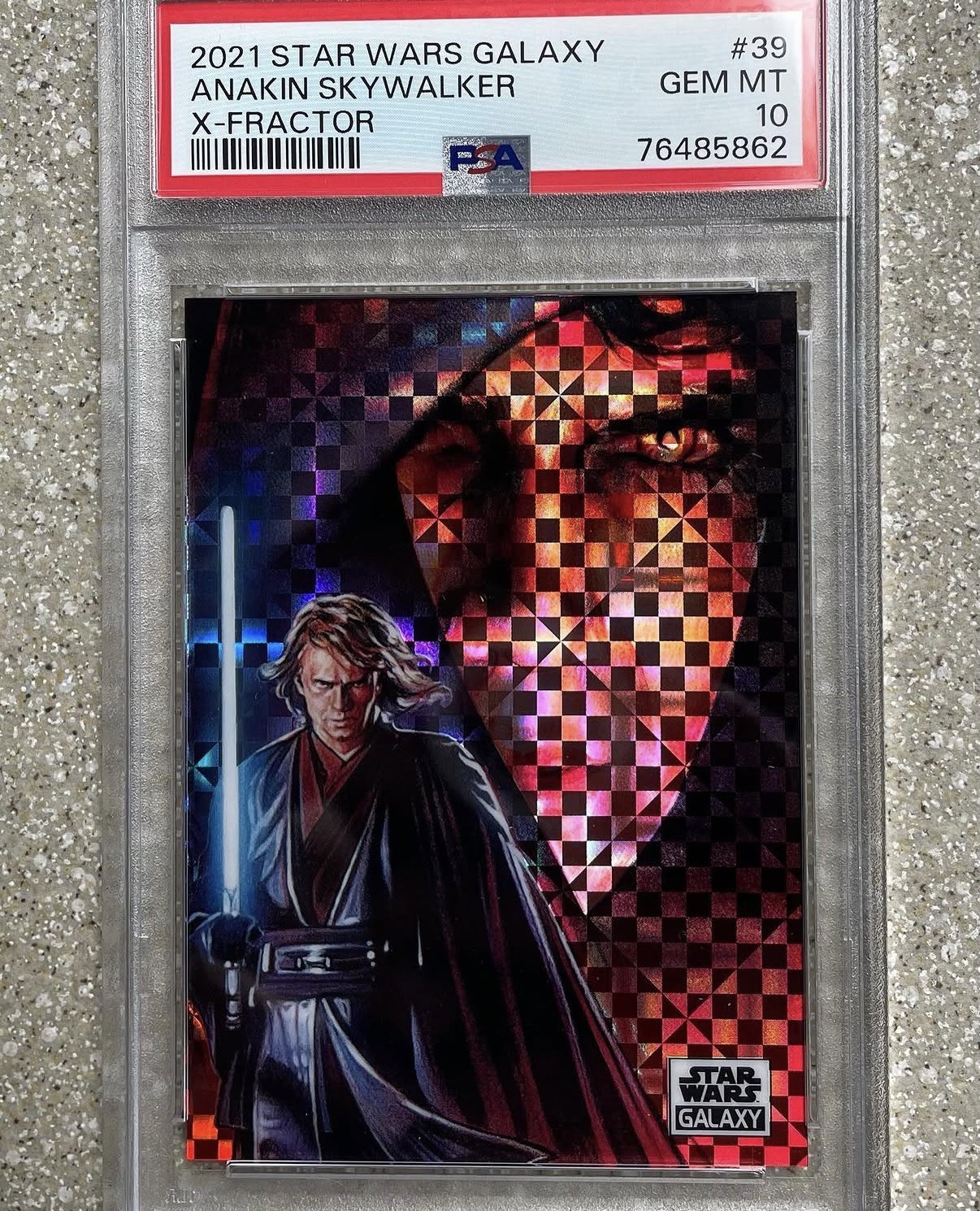2021 Topps Chrome Star Wars Galaxy Anakin Skywalker pack art Xfractor /10 PSA 10 2021 Topps Chrome Star Wars Galaxy Anakin Skywalker pack art Xfractor /10 PSA 10