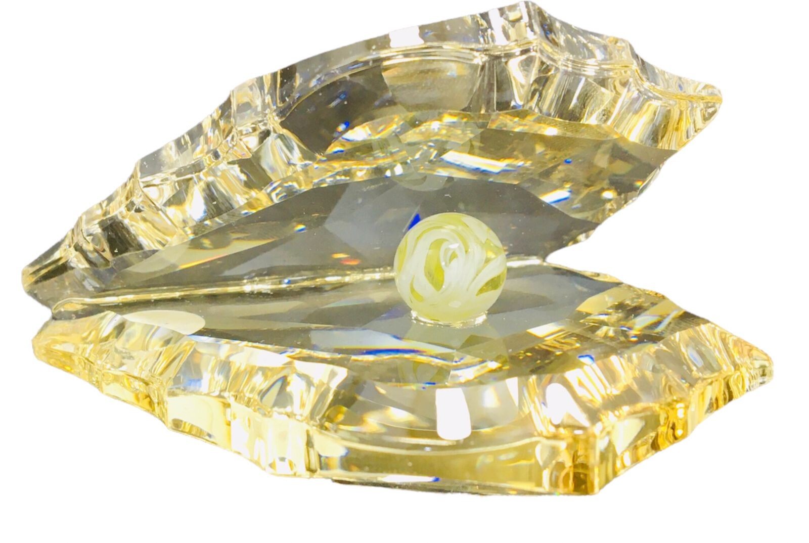 Exquisite Asfour Crystal Paperweight – Golden Shadow Shell – Rare Luxury Decor Exquisite Asfour Crystal Paperweight – Golden Shadow Shell – Rare Luxury Decor