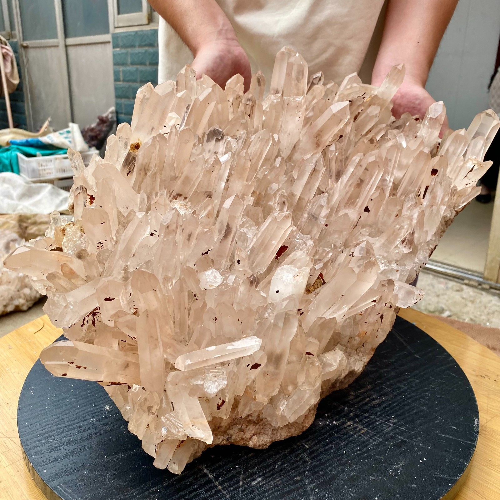 44LB A+++Large Natural white Crystal Himalayan quartz cluster /minerals Speci 44LB A+++Large Natural white Crystal Himalayan quartz cluster /minerals Speci