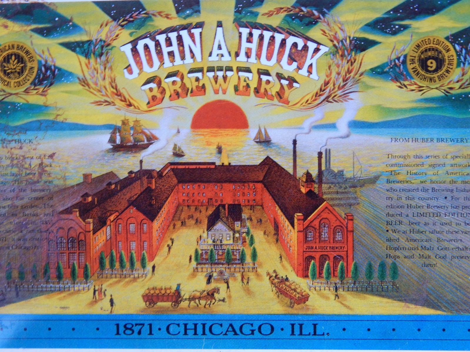 Vintage 1978 Beer John A Huck Brewery Beer Label Buyer Approval Jos Huber Museum Vintage 1978 Beer John A Huck Brewery Beer Label Buyer Approval Jos Huber Museum