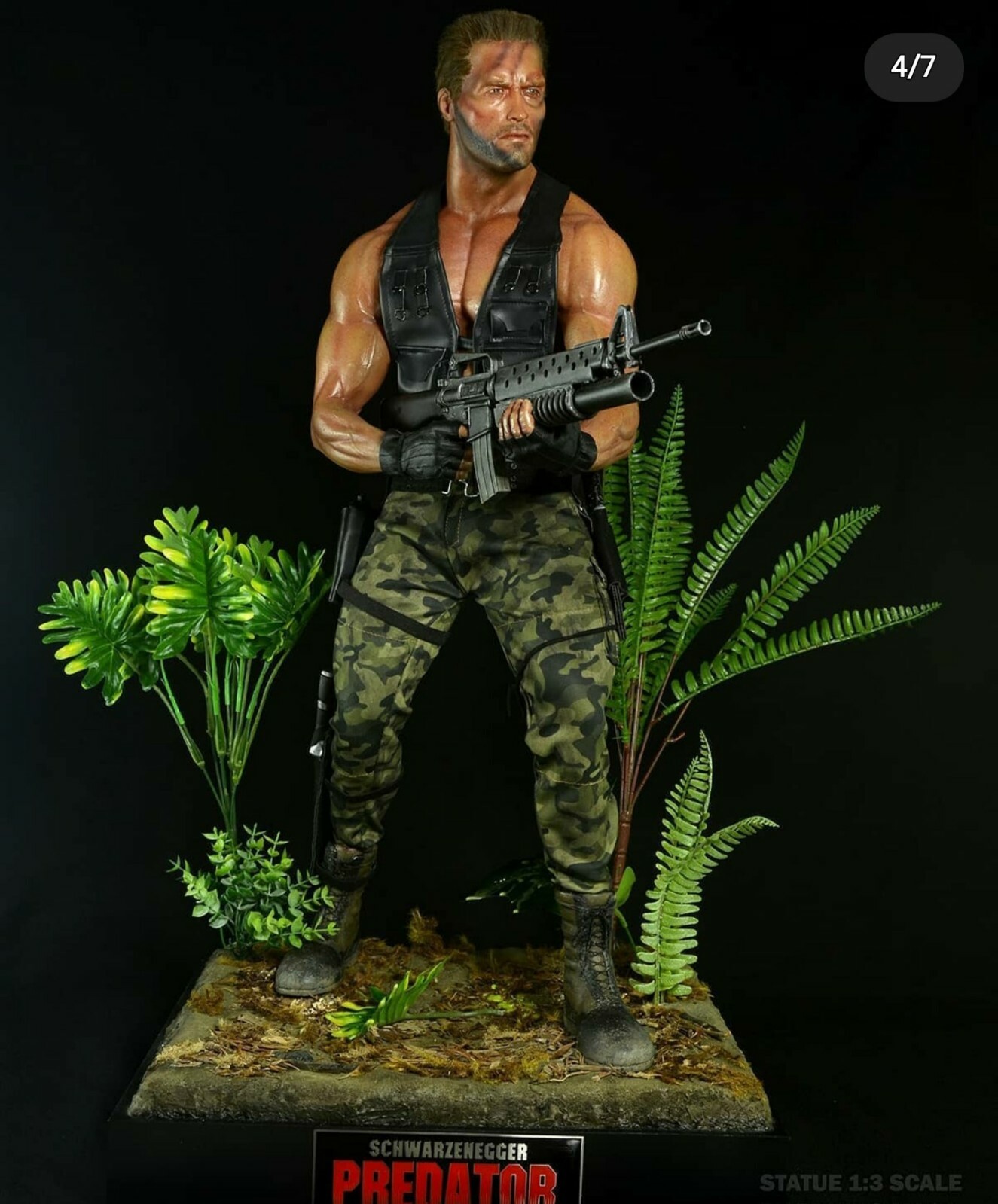 PREDATOR ARNOLD 1:3 statue Custom Autograph Nt Alien Cinemaquette+ Sideshow Book