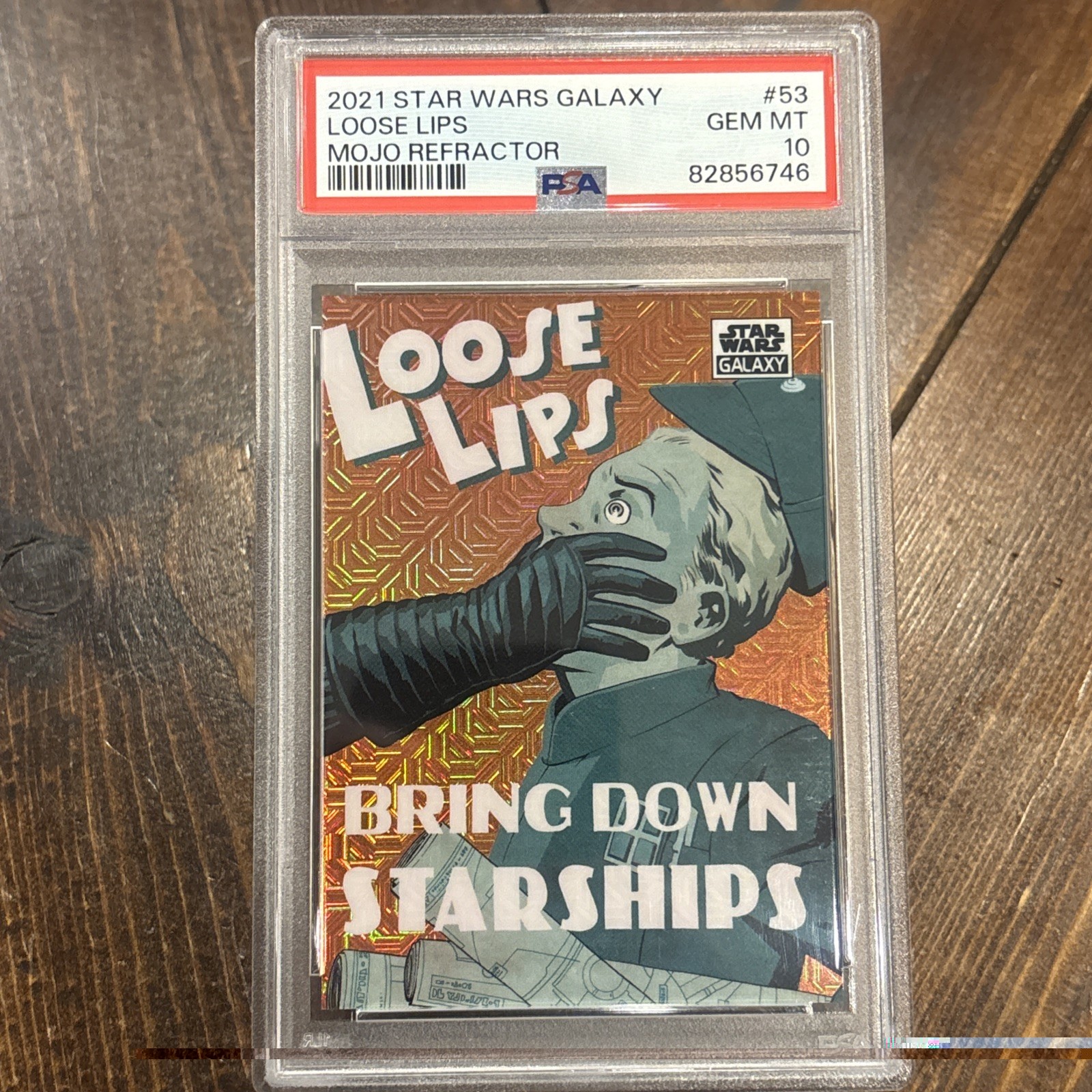 2021 Star Wars Galaxy Chrome Loose Lips PSA 10 #53 ATOMIC Vader /50 2021 Star Wars Galaxy Chrome Loose Lips PSA 10 #53 ATOMIC Vader /50