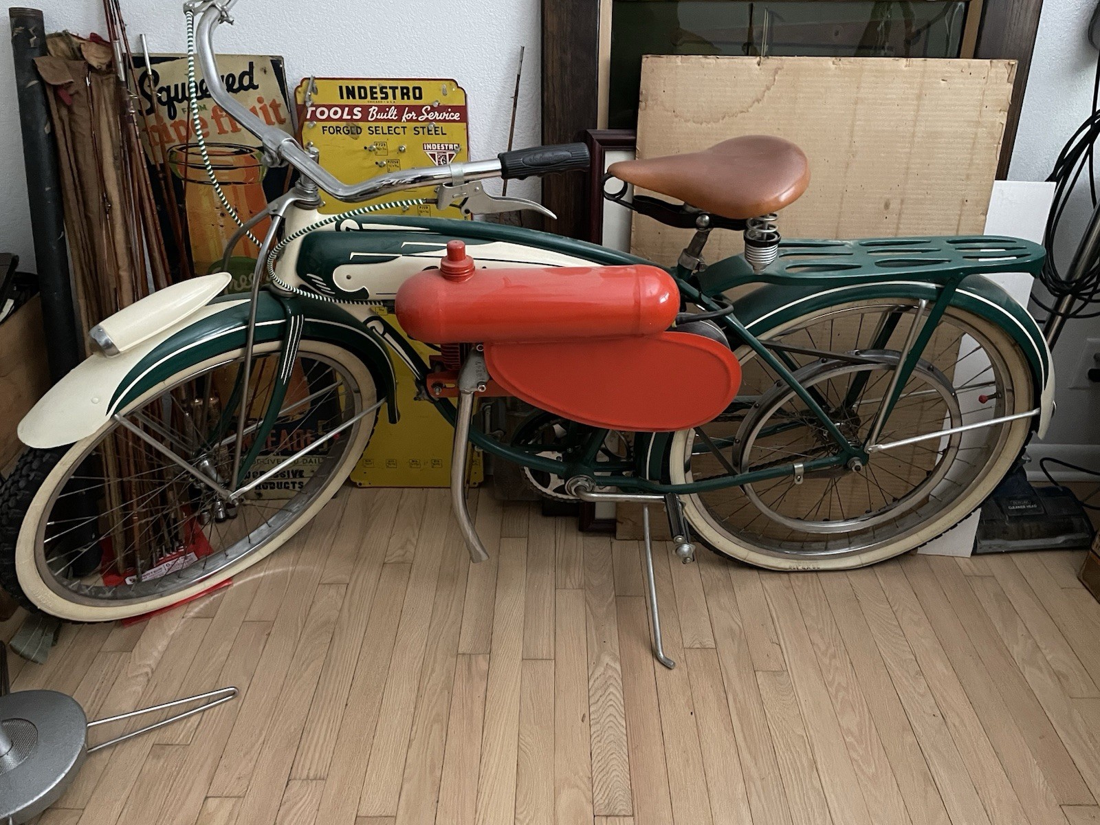 Vintage Schwinn Bicycle With Jacobsen Power Cycle Engine + Lineage Rare