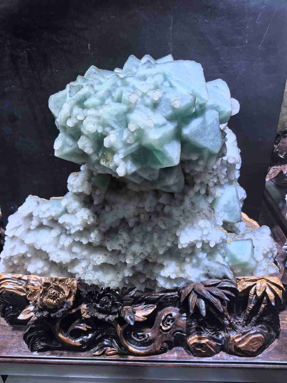 99LB Rare Top Natural Fluorite Quartz Cluster Crystal Specimen Collector +stand 99LB Rare Top Natural Fluorite Quartz Cluster Crystal Specimen Collector +stand