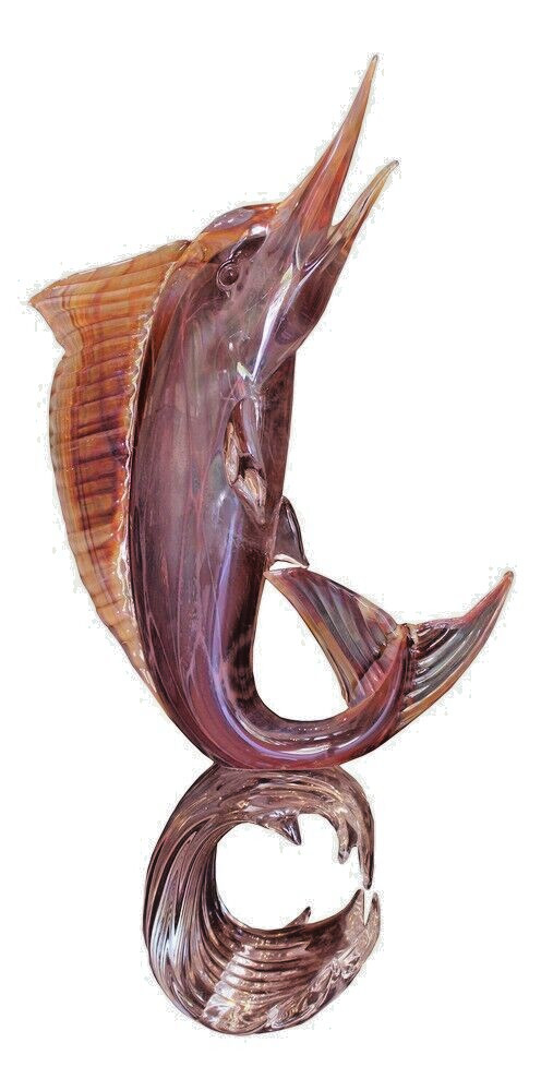 $2,000 Off Giant Murano Glass Marlin in Calcedonia by Oscar Zanetti