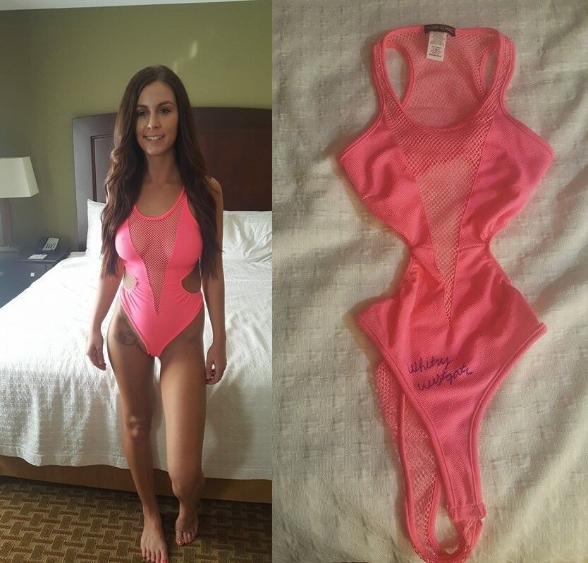 Whitney Westgate adult actress worn signed swimsuit Model Penthouse Pet 2013