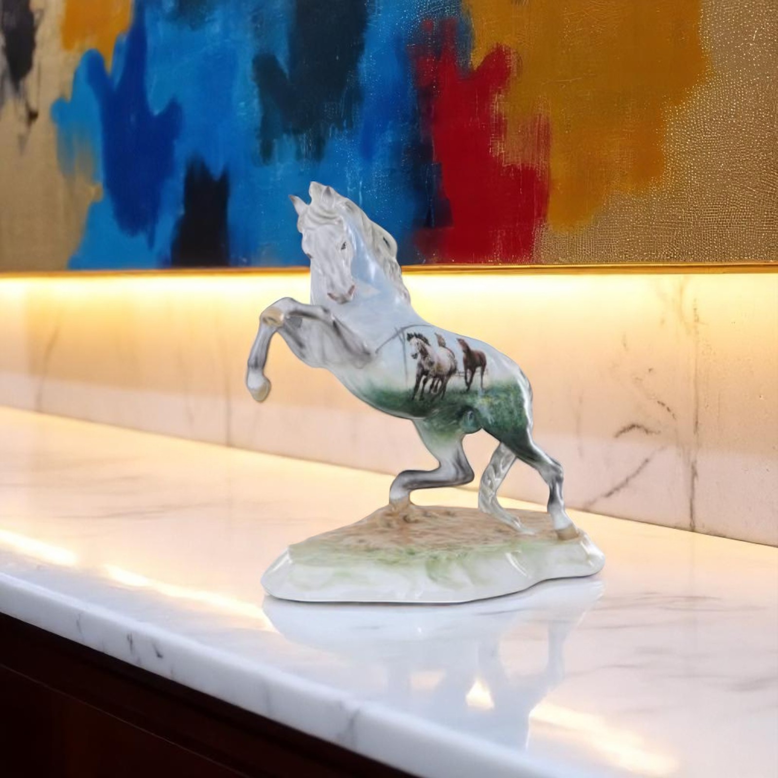 Herend Prancing Horse – Majestic Porcelain Sculpture – 05890000SP1229 Herend Prancing Horse – Majestic Porcelain Sculpture – 05890000SP1229