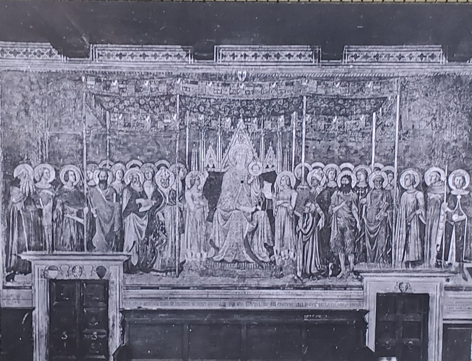 Madonna Enthroned With Saints, Palazzo Publico, Lippo, Magic Lantern Glass Slide Madonna Enthroned With Saints, Palazzo Publico, Lippo, Magic Lantern Glass Slide