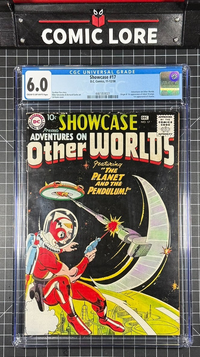 Showcase 17 CGC 6.0 Origin & 1st appearance of Adam Strange and Alanna Showcase 17 CGC 6.0 Origin & 1st appearance of Adam Strange and Alanna