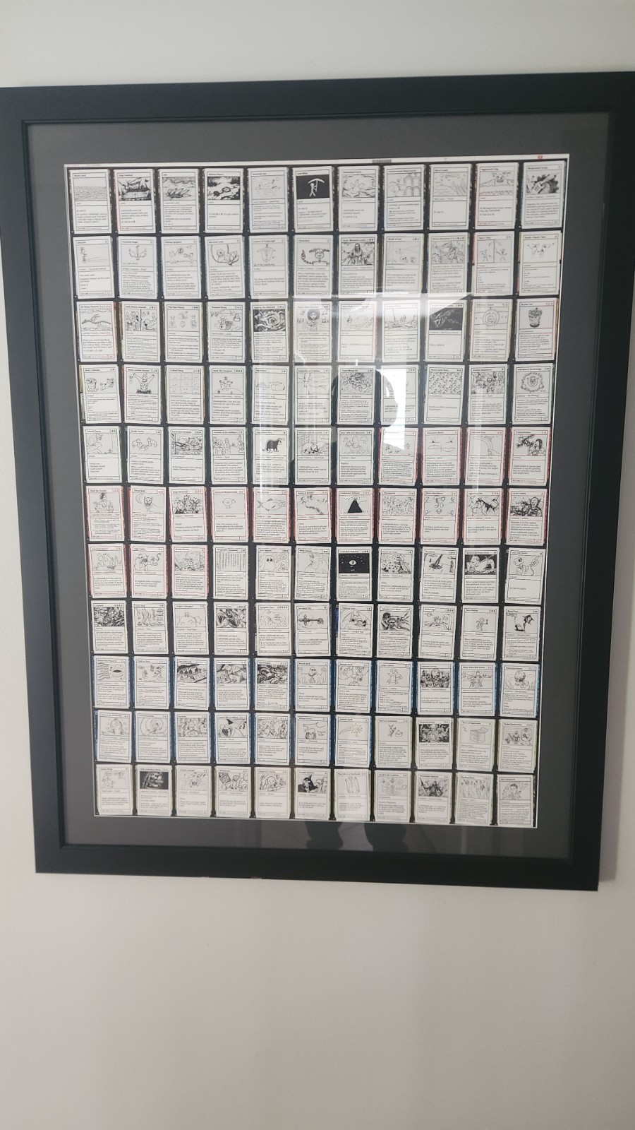 Magic The Gathering Uncut Sheet Test Cards With Plainswalker Symbol Prof. Framed Magic The Gathering Uncut Sheet Test Cards With Plainswalker Symbol Prof. Framed