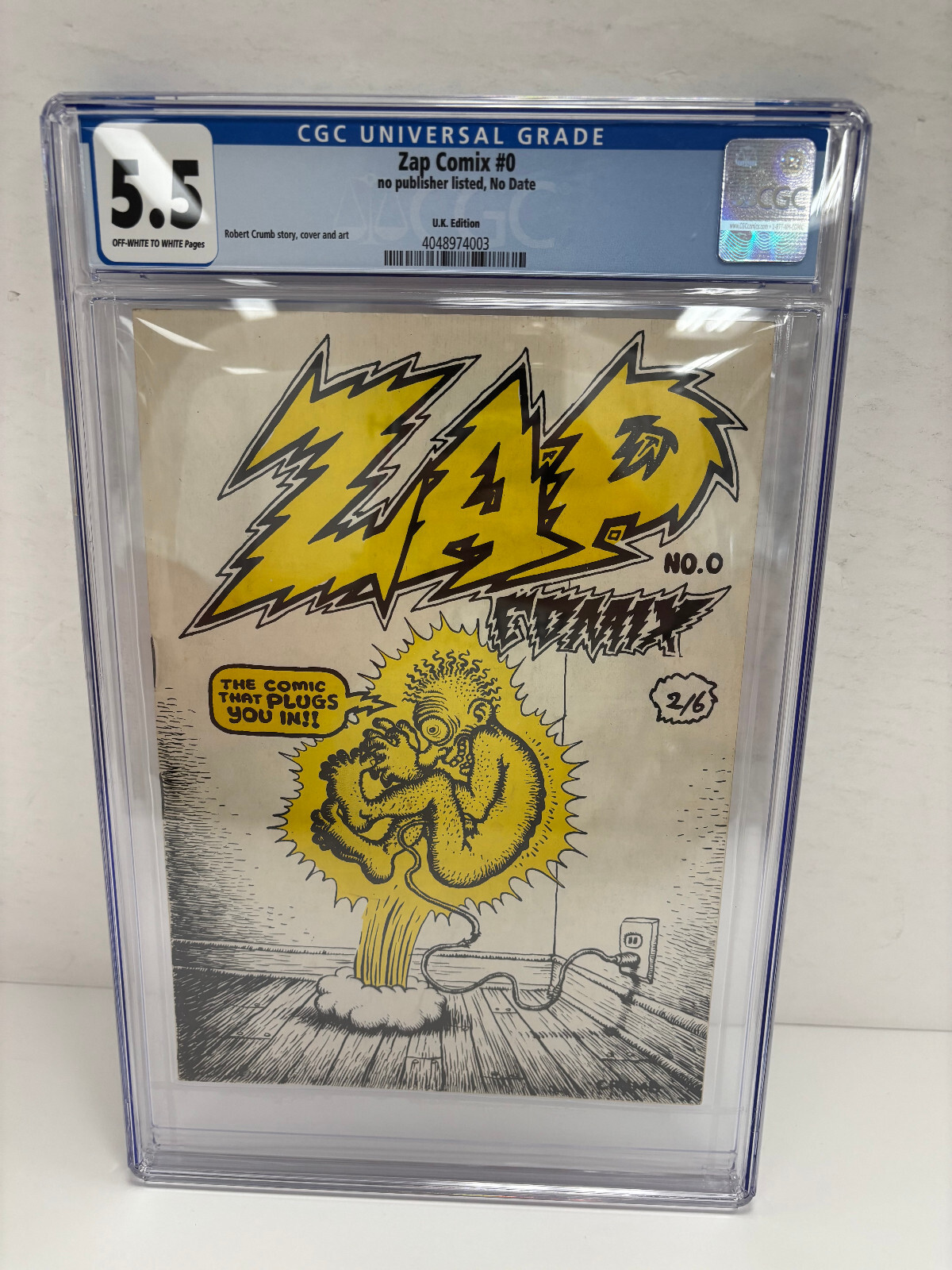 Zap Comix #0 UK edition CGC 5.5 Highest Graded Copy - OW/W Pages Zap Comix #0 UK edition CGC 5.5 Highest Graded Copy - OW/W Pages