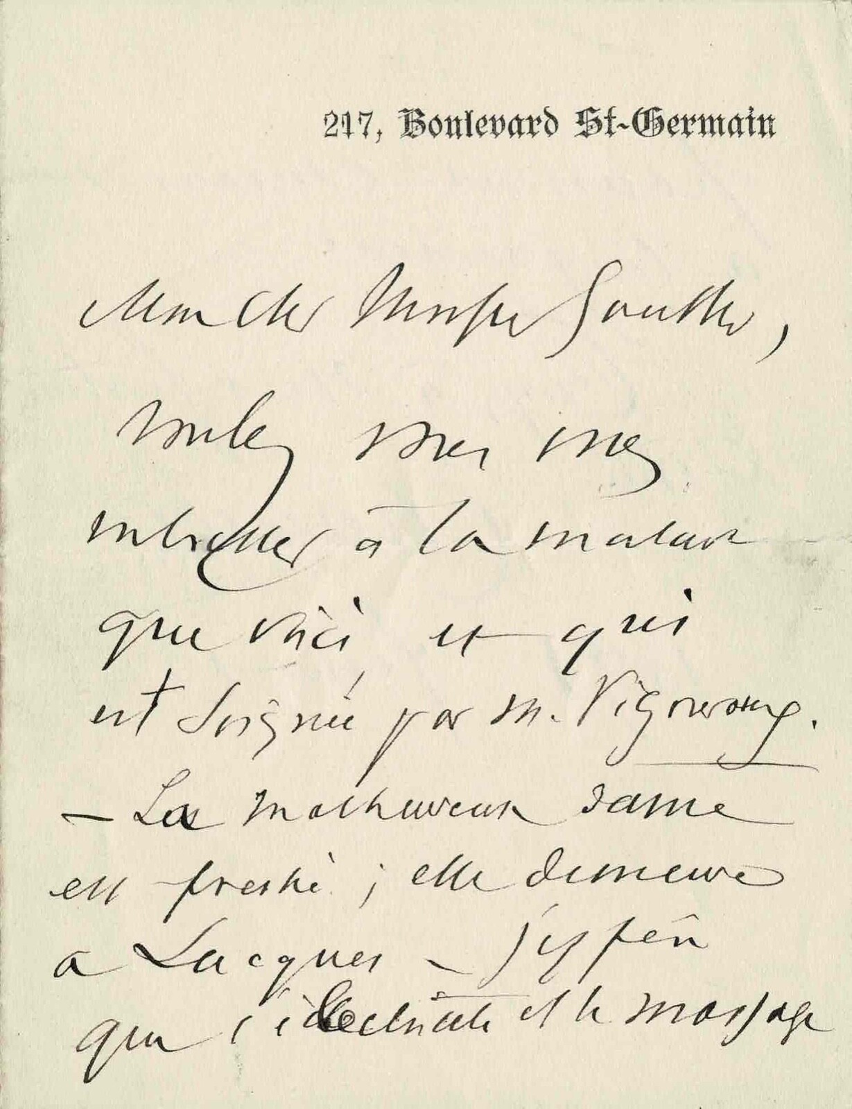 Jean-Martin CHARCOT - Signed Autograph Letter. Electric Treated Hysteria