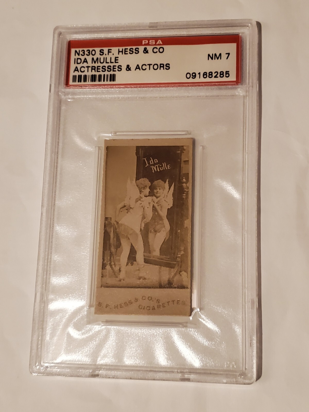 1880s S.F. HESS Cigarettes Tobacco Card Actresses N330 IDA MULLE PSA 7  1/1 Rare