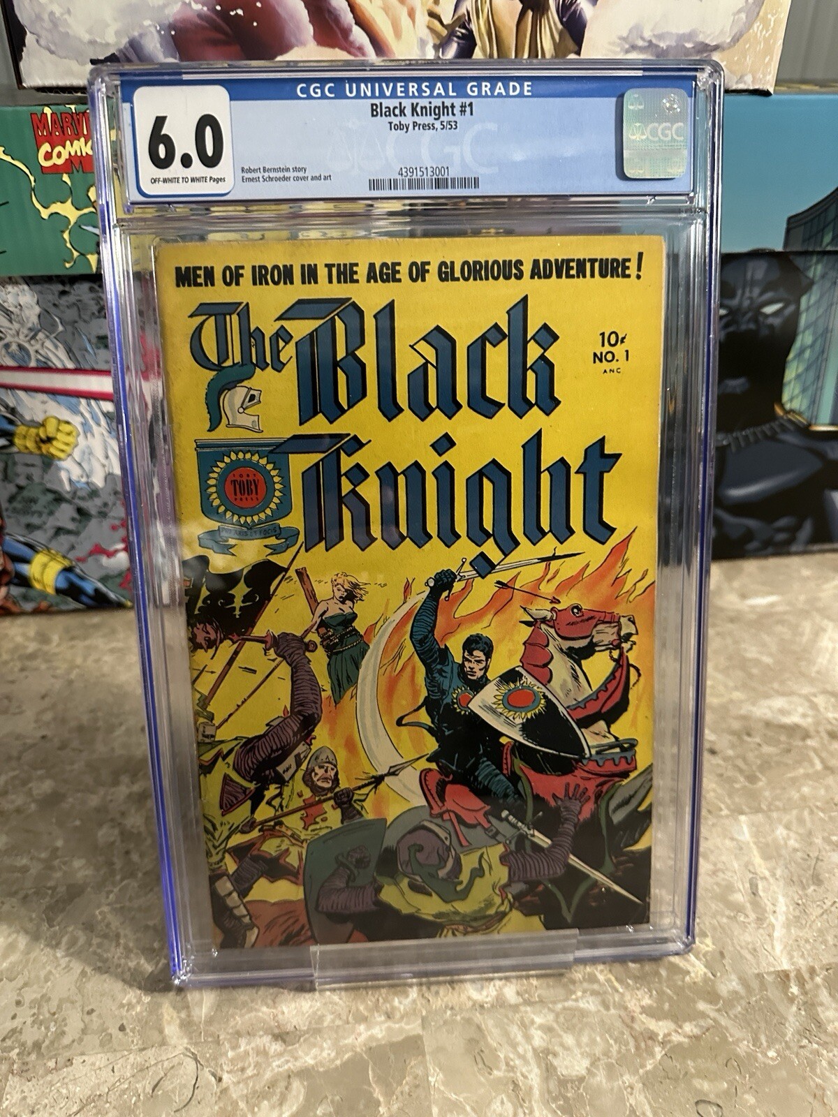 Black Knight #1 CGC 6.0 OWTW Pages (1953 Toby Press) Black Knight #1 CGC 6.0 OWTW Pages (1953 Toby Press)