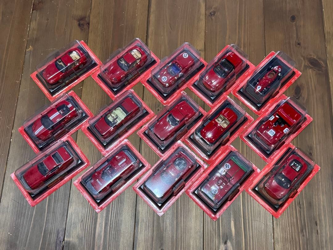 Ferrari Minicar Set Of 15 1/43 Supercar Collection F1 Toy Original Ferrari Minicar Set Of 15 1/43 Supercar Collection F1 Toy Original
