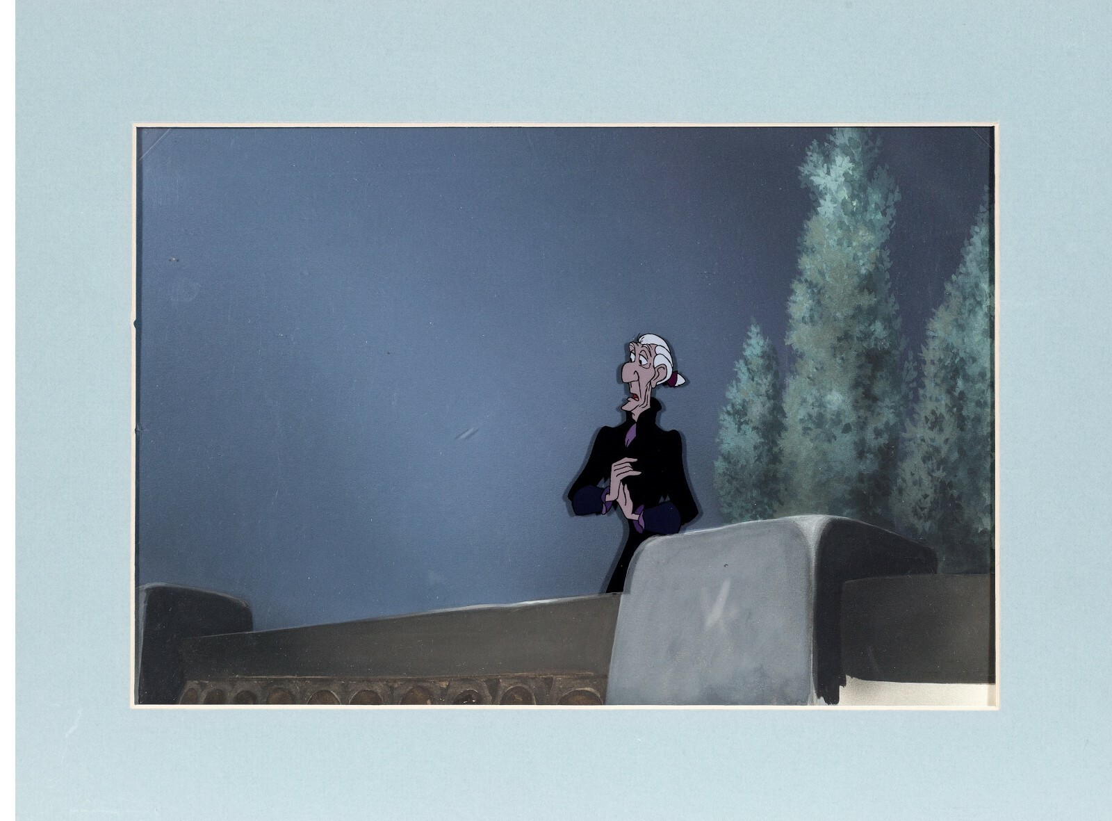 Little Mermaid 1989 Key Master Original Production Cel Background Sotheby's obg Little Mermaid 1989 Key Master Original Production Cel Background Sotheby's obg