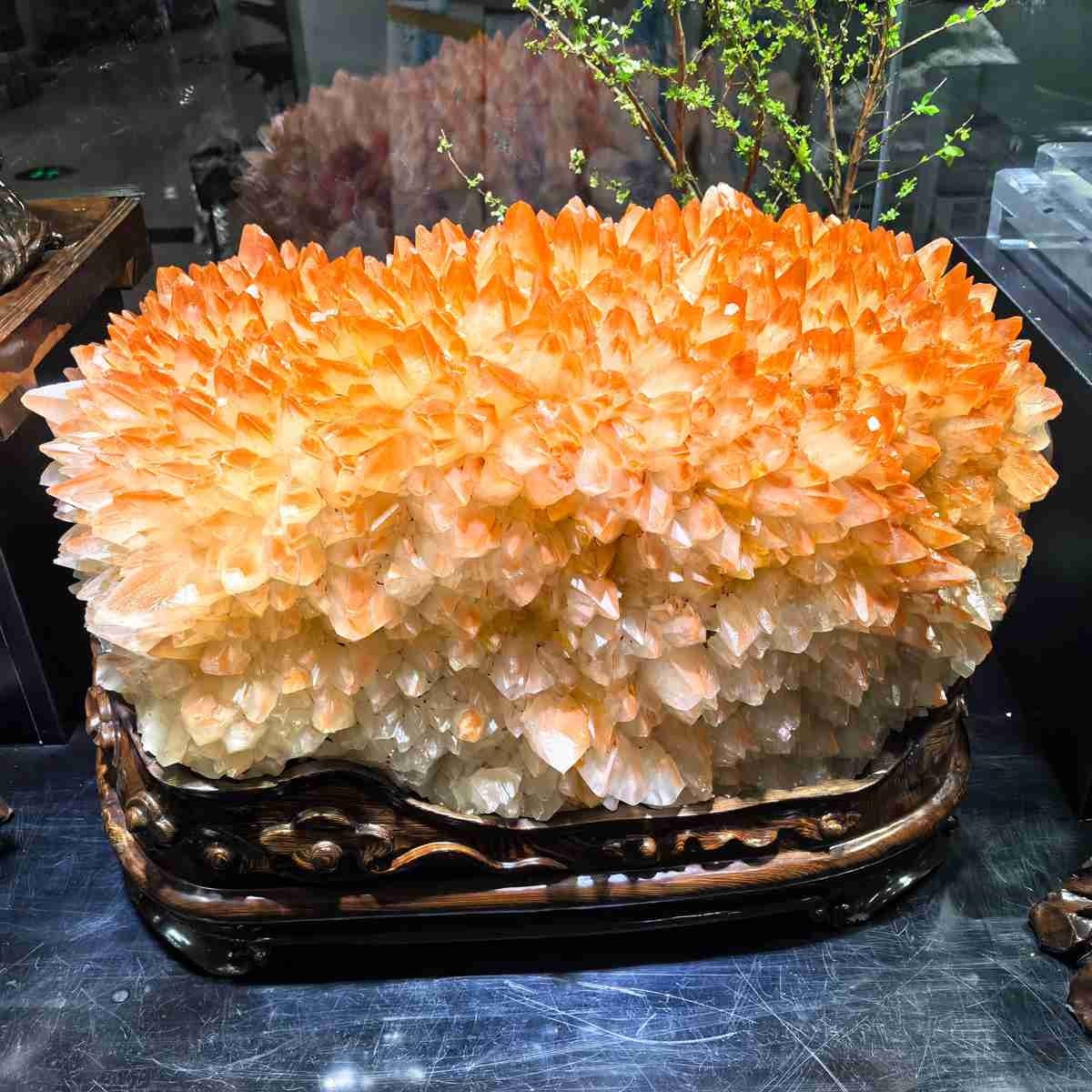 156LB Top Natural Red Calcite Quartz Cluster Mineral Reiki Crystal Collect decor 156LB Top Natural Red Calcite Quartz Cluster Mineral Reiki Crystal Collect decor
