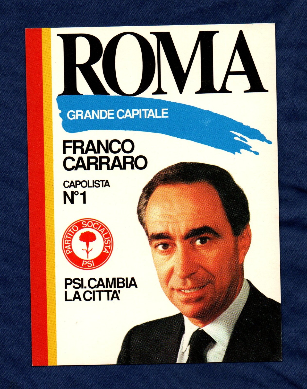 POLITICAL POSTCARD: ROME GREAT CAPITAL FRANCO CARRARO - NEW postcard POLITICAL POSTCARD: ROME GREAT CAPITAL FRANCO CARRARO - NEW postcard