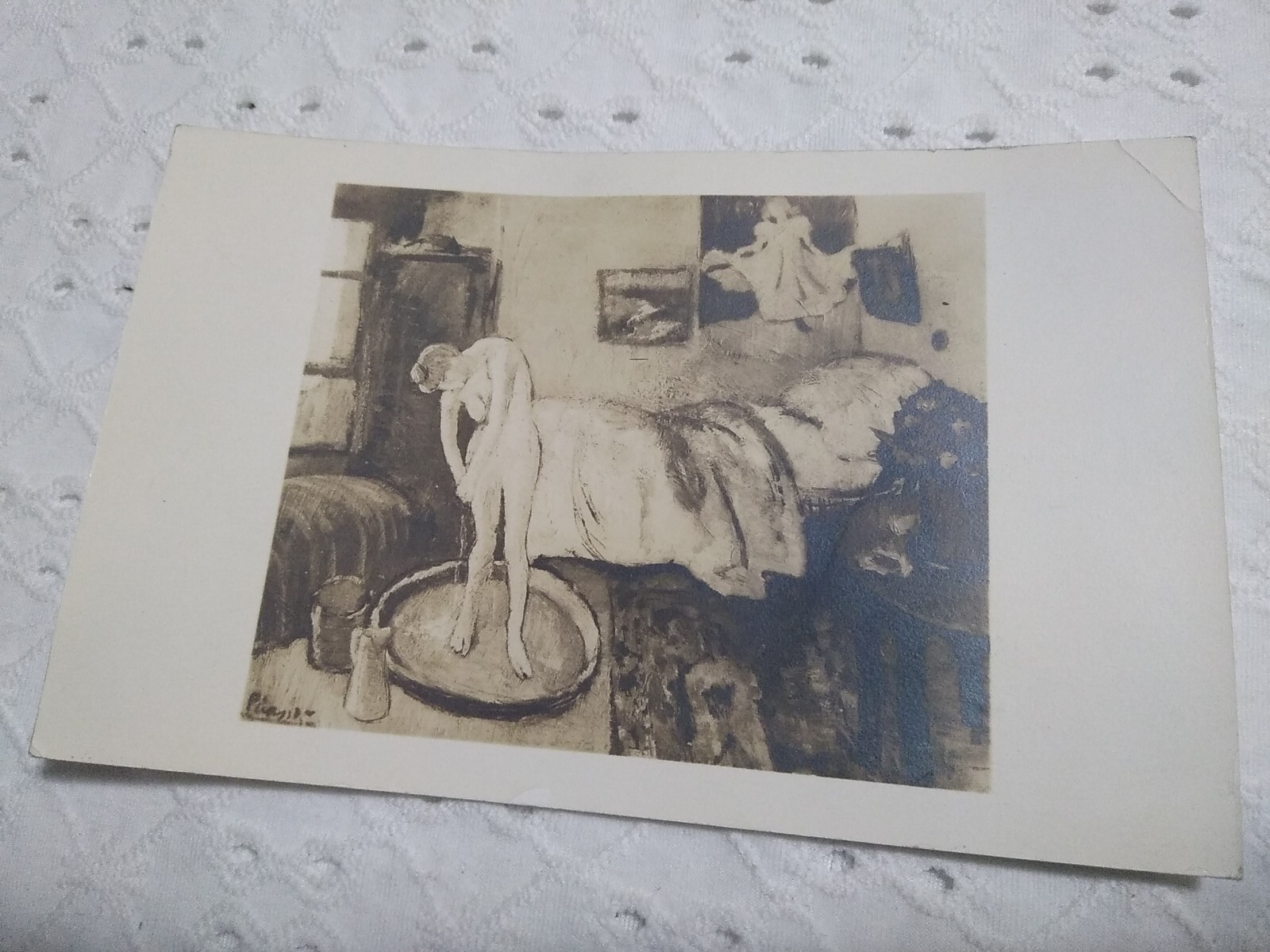 VTG RARE Blue Room By PICASSO POSTCARD PHOTO BY LEWIS P. WOLTZ POSTCARD VTG RARE Blue Room By PICASSO POSTCARD PHOTO BY LEWIS P. WOLTZ POSTCARD