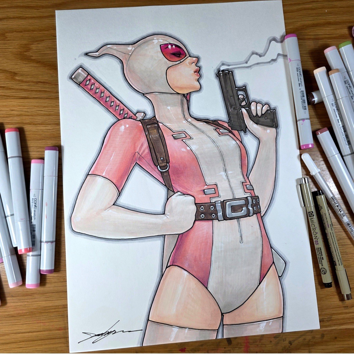 Jeehyung Lee Original Sketch Art 11 X 17 Gwenpool 1