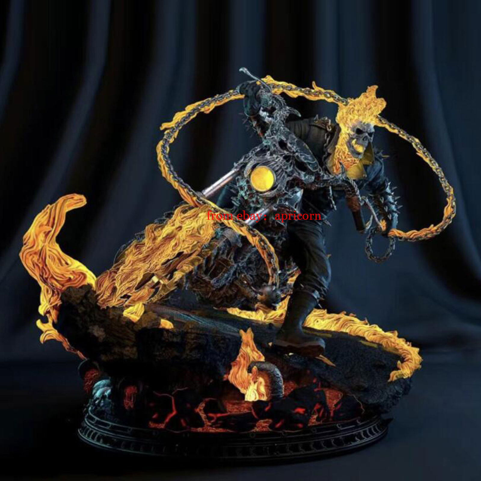 MAC Studio Ghost Rider Nicolas Cage Resin Statue Painted Collectible Limited